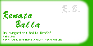 renato balla business card